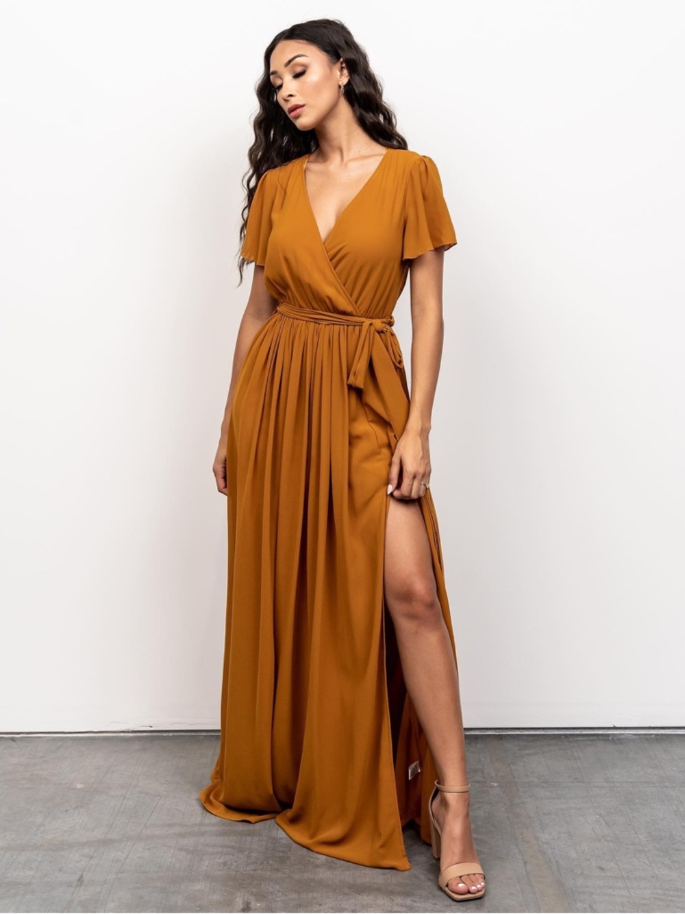 Baltic Born Kristina Maxi Dress | XXL | Mustard Yellow